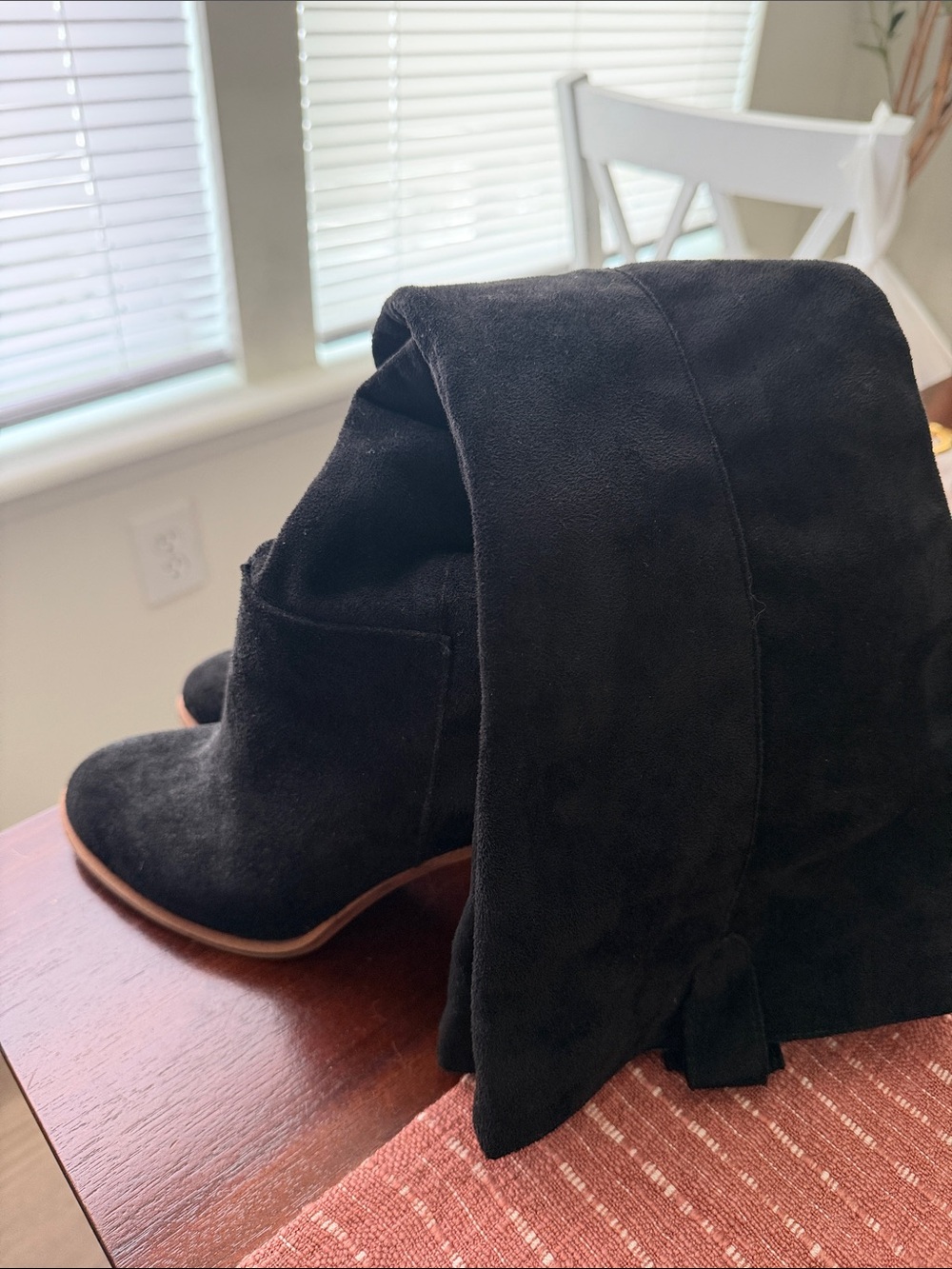 Women's Black Suede Tall Boots